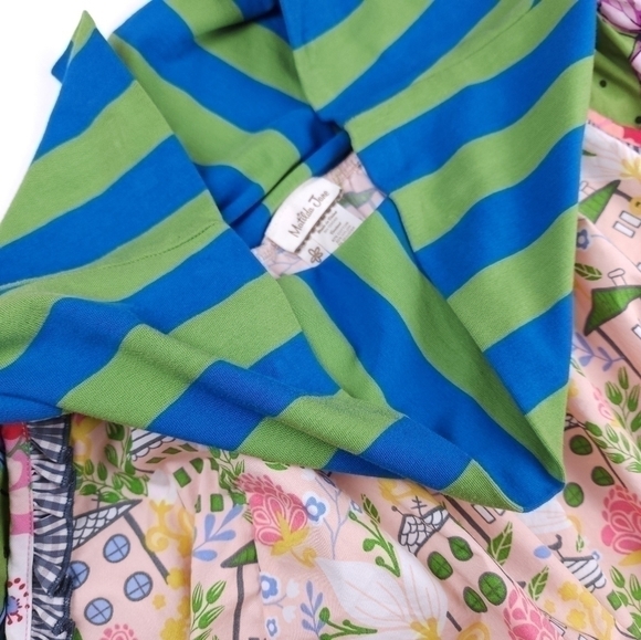 New Matilda Jane Pink Floral Green Blue Boho Striped High Waist Skirt Sz… - Picture 4 of 12